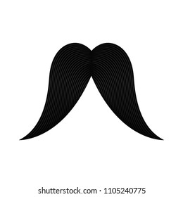 Isolated retro mustache
