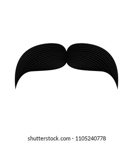 Isolated retro mustache