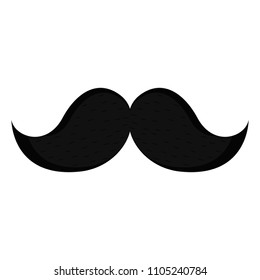 Isolated retro mustache