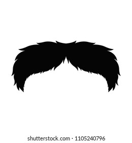 Isolated retro mustache