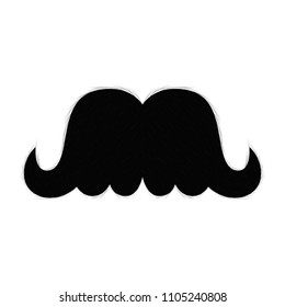 Isolated retro mustache