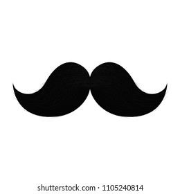Isolated retro mustache