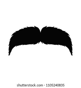 Isolated retro mustache
