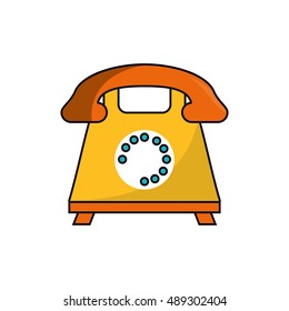 Isolated retro phone design
