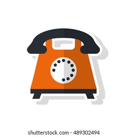 Isolated retro phone design