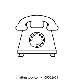 Isolated retro phone design