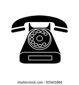 Isolated retro phone design
