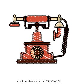 Isolated retro phone design