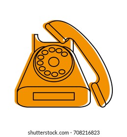 Isolated retro phone design