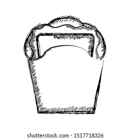 Isolated retro sketch of a taco - Vector illustration