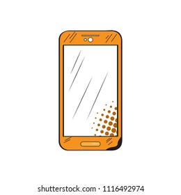 Isolated retro smartphone icon