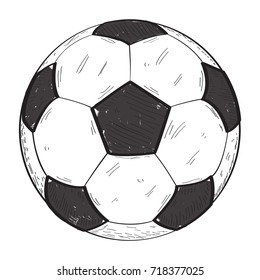Isolated retro soccer ball on a white background, Vector illustration