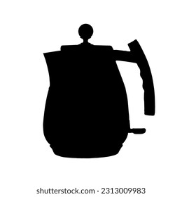 Isolated retro teapot. Hand drawn vector illustration pottery or vintage household utensils