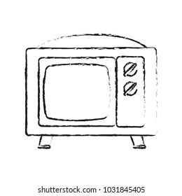 Isolated retro tv design