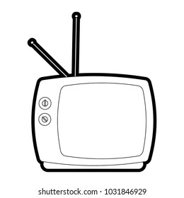 Isolated retro tv design