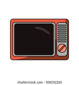 Isolated retro tv design