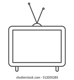 Isolated retro tv design