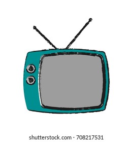 Isolated retro tv design