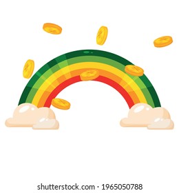 Isolated Rianbow wood saint patricks day ireland icon- Vector