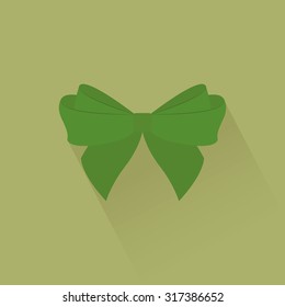 Isolated ribbon on a green background
