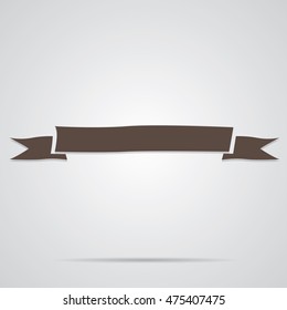 Isolated ribbon on grey background, Vector illustration