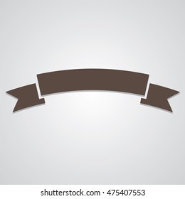 Isolated ribbon on grey background, Vector illustration