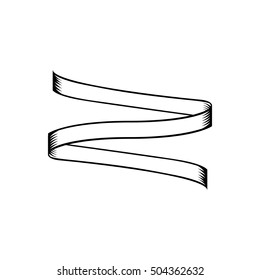Isolated ribbon on a white background, Vector illustration