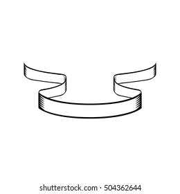 Isolated ribbon on a white background, Vector illustration