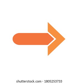 Isolated right arrow flat style icon design of direction web forward and infographic theme Vector illustration