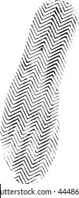 Isolated Right Plimsole Print - Highly detailed vector of a trainng shoe