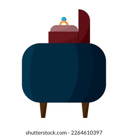 Isolated ring on a box container icon Vector