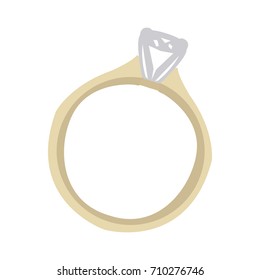 Isolated ring on a white background, Vector illustration