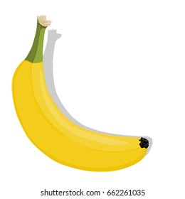 Isolated Ripe Banana On Transparent Background
