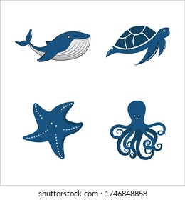 Isolated river fish. Set of freshwater aquarium cartoon fishes. varieties of ornamental popular color fish. Flat design fish. Vector illustration, fishes. fish collection. aquarium modern flat fishes.