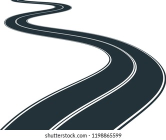 isolated road - clip art illustration
