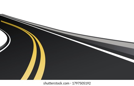 Perspectiva aislada del horizonte de la carretera, carretera vacía