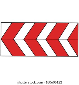 isolated road sign, arrow, left, vector illustration