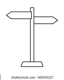 Isolated road sign design