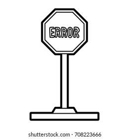 Isolated road sign design