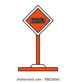 Isolated road sign design