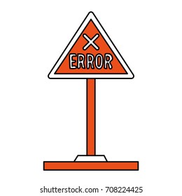 Isolated road sign design