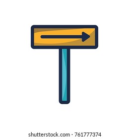Isolated road sign design