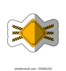 Isolated road sign of  under construction design