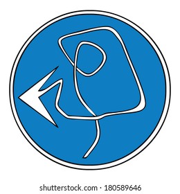 isolated road sign, vector illustration