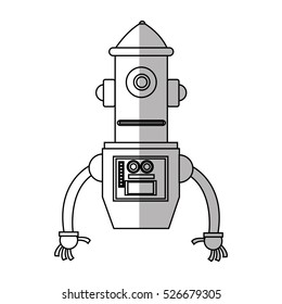 Isolated robot cartoon design