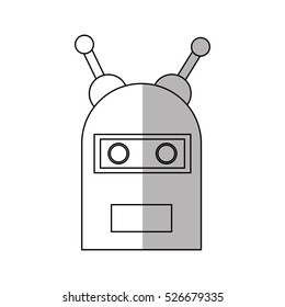 Isolated robot cartoon design