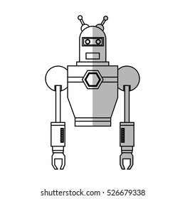 Isolated robot cartoon design