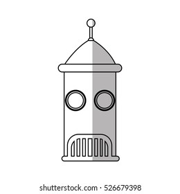 Isolated robot cartoon design