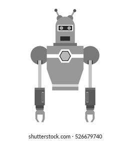 Isolated robot cartoon design