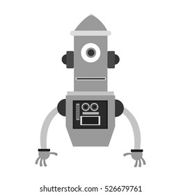 Isolated robot cartoon design